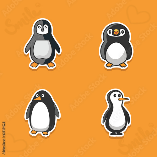Penguin Stickers full vector free download 