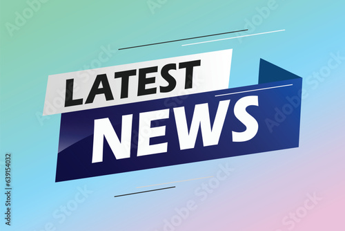 Latest news word concept vector illustration with blue lines modern futuristic 3d style for landing page template ui web mobile app poster banner flyer background gift card coupon label wallpaper	