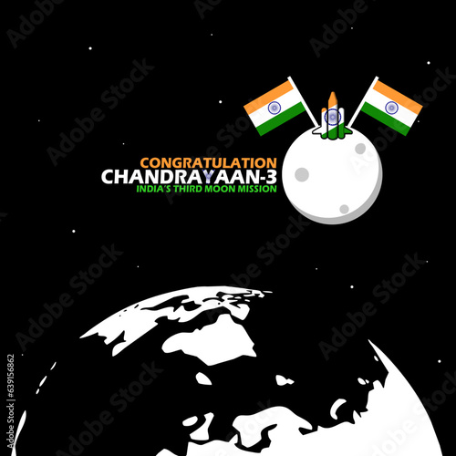 The Space Satellite rocket mission from India's country called Chandrayaan 3 landed on the moon