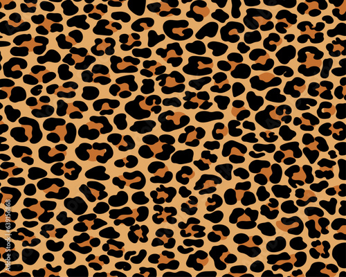 Leopard print pattern seamless background and printing or home decorate and more.