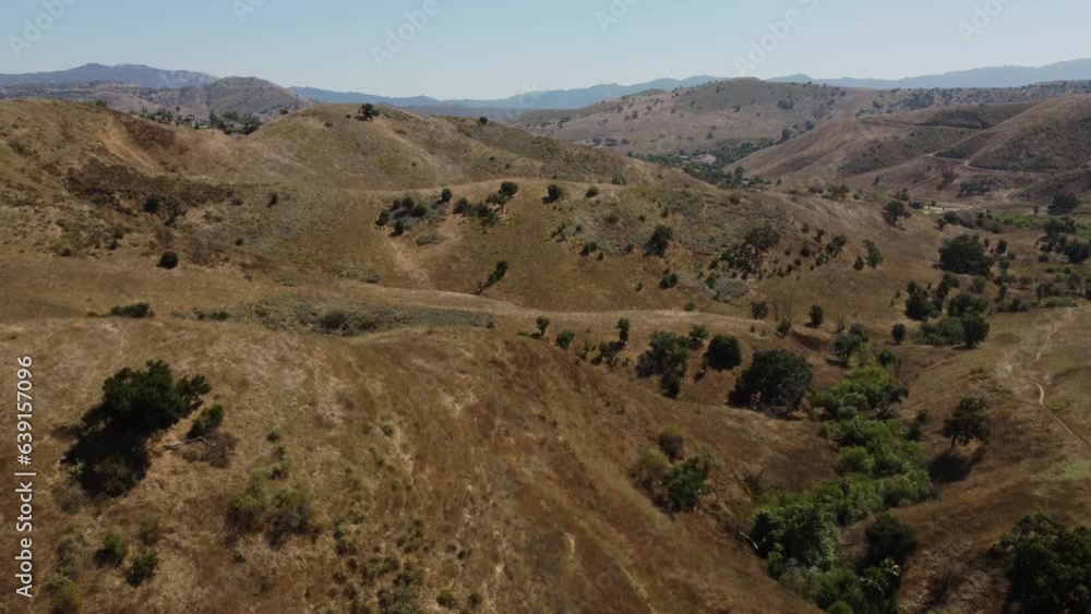 Aerial View of Upper Las Virgenes Open Space near Lackey Mesa, Los Angeles County Aerial View of Upper Las Virgenes Open Space near Lackey Mesa, Los Angeles County