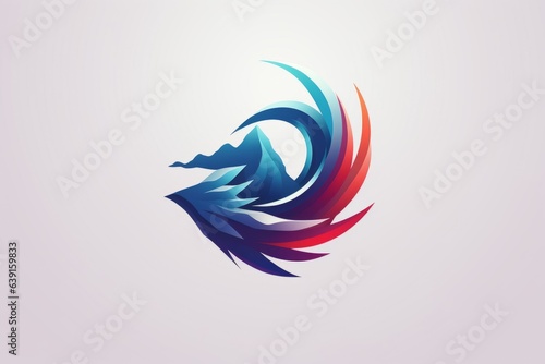 Minimalistic logo. Beautiful illustration picture. Generative AI © standret