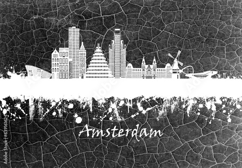Amsterdam Skyline B&W #639161624