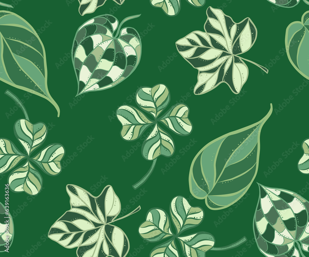 Fototapeta premium Leaf line art wall art patterns printable