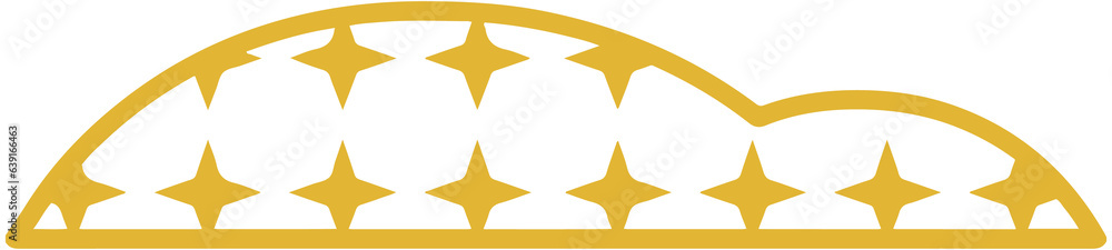 Obraz premium Japanese Cloud Line Pattern Icon