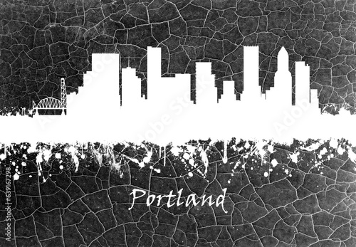 Portland skyline B&W #639167298