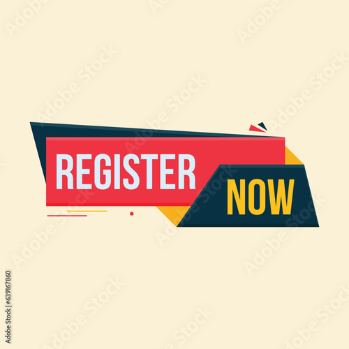 register now banner vector