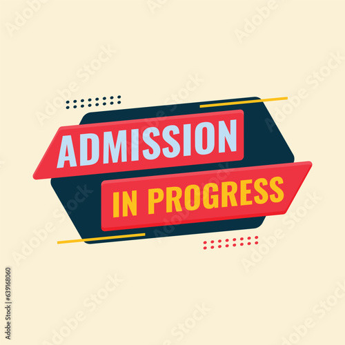 Admission in progress banner design