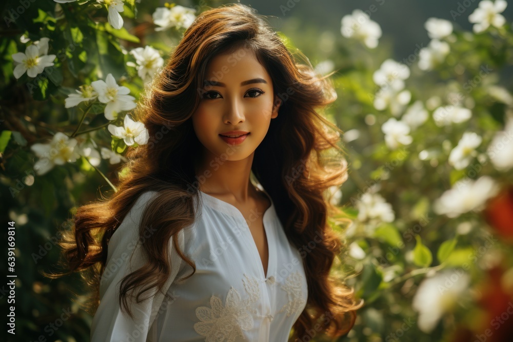 Beautiful women with traditional Vietnamese culture, Ao Dai is a famous traditional costume, Ho Chi Minh Vietnam wanders the wilderness. Beautiful women with traditional Vietnamese culture, Ao Dai is a famous traditional costume, Ho Chi Minh Vietnam wanders the wilderness.