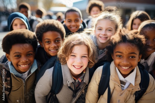 African and American children, boys and classmates, education, elementary school, friendship