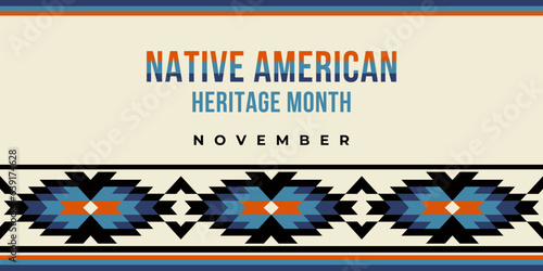 Obraz na plátně Native american heritage month greeting