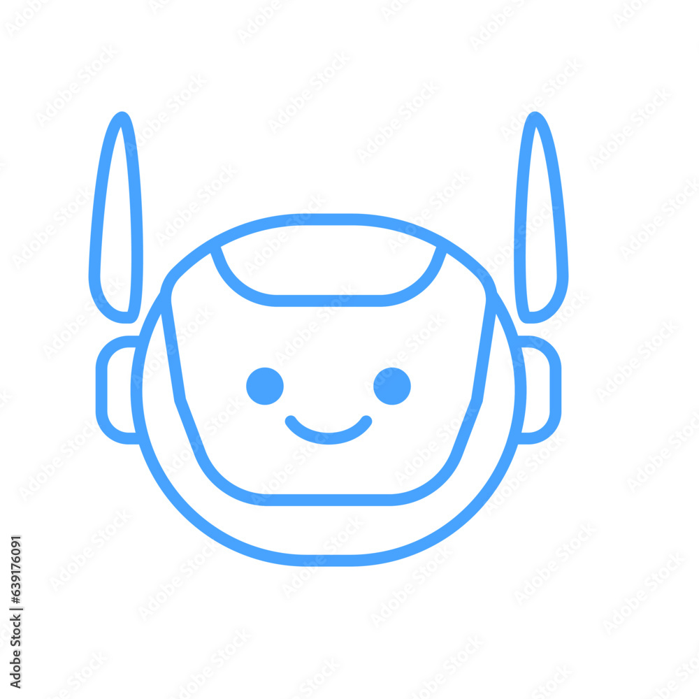 Robot Head Avatar Vector Design. Cartoon Robot Head Icon Robot Head Avatar Vector Design. Cartoon Robot Head Icon