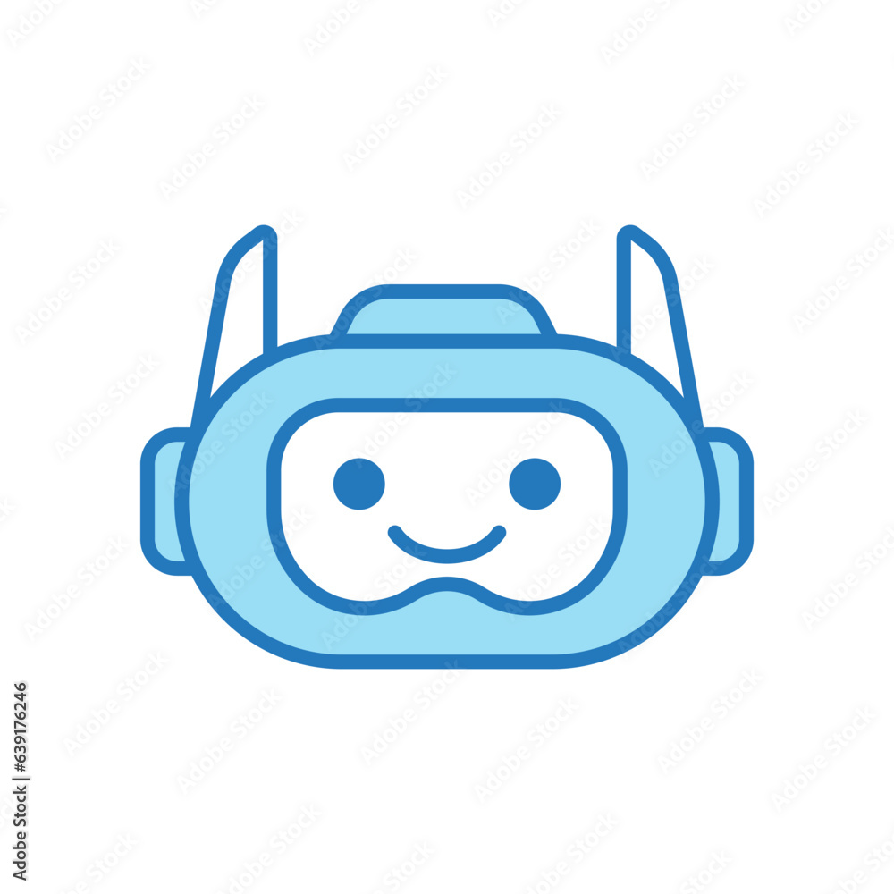 Robot Head Avatar Vector Design. Cartoon Robot Head Icon Robot Head Avatar Vector Design. Cartoon Robot Head Icon