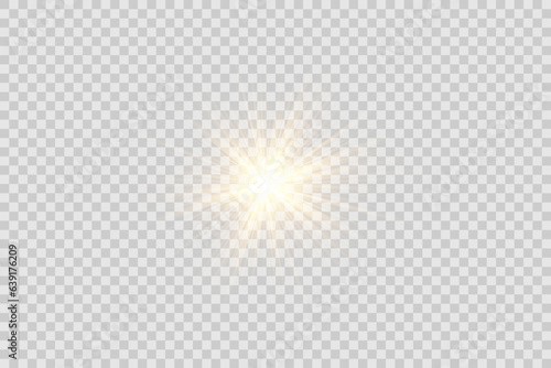 Vector transparent sunlight special lens flare light effect. PNG. Vector illustration	
