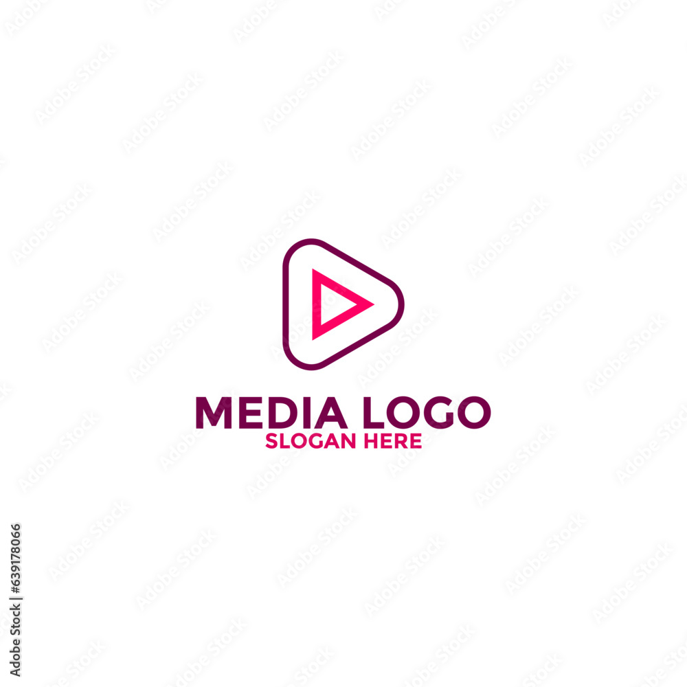 Play Media Button Symbol Logo Icon Vector Play Media Button Symbol Logo Icon Vector