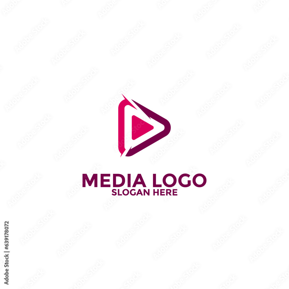 Play Media Button Symbol Logo Icon Vector Play Media Button Symbol Logo Icon Vector