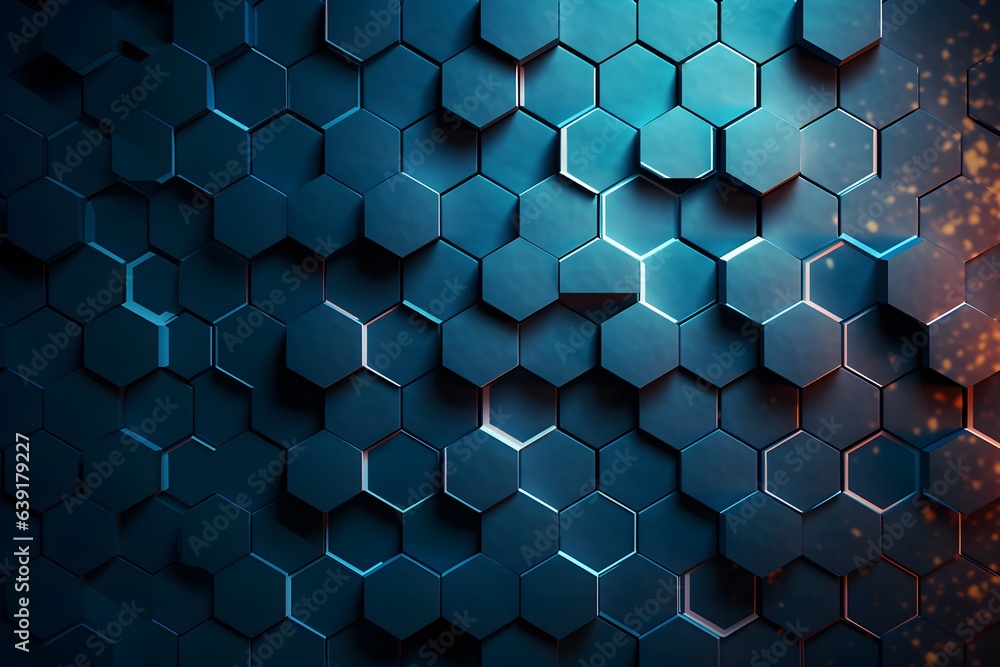 Digital Hexagon Abstract Background Digital Hexagon Abstract Background