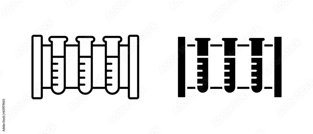 Chemical test tubes vector icon set. Science laboratory symbol Chemical test tubes vector icon set. Science laboratory symbol