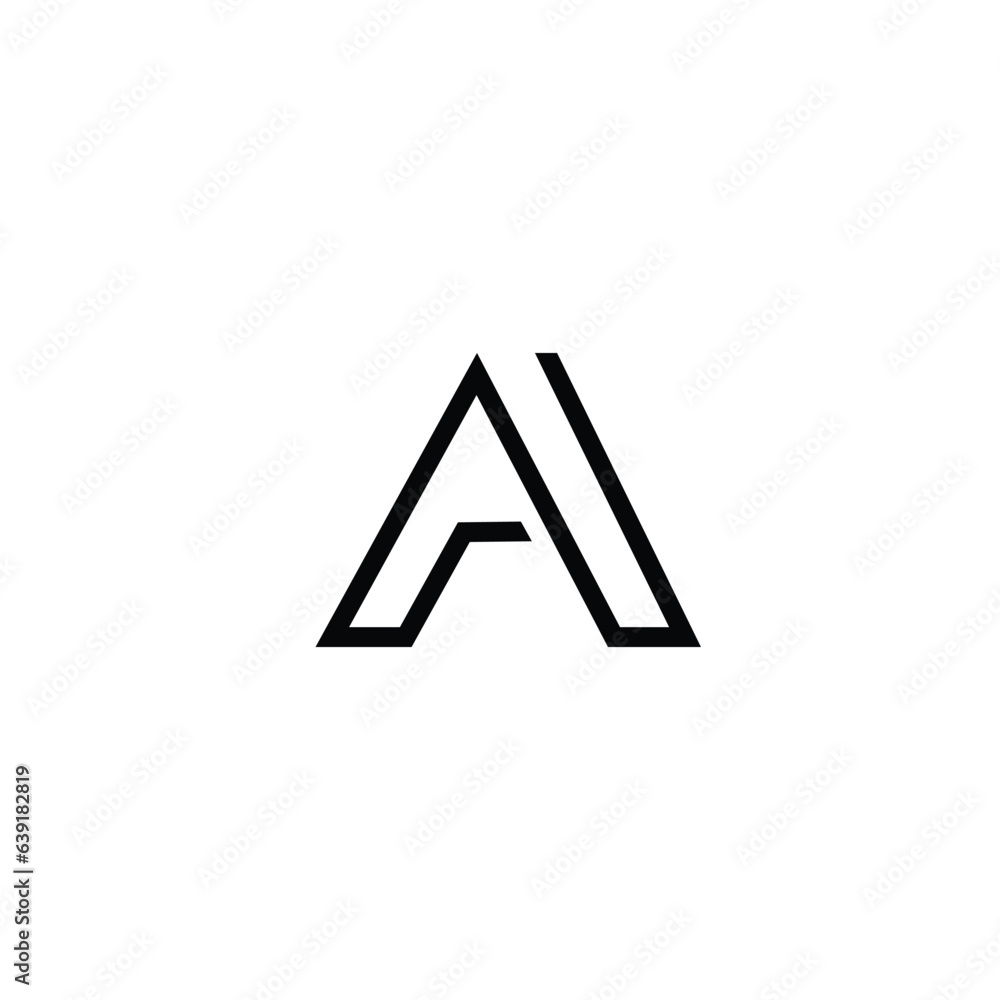 A letter logo initial line art outline monoline Vector Image.
A letter logo initial line art outline monoline Vector Image.