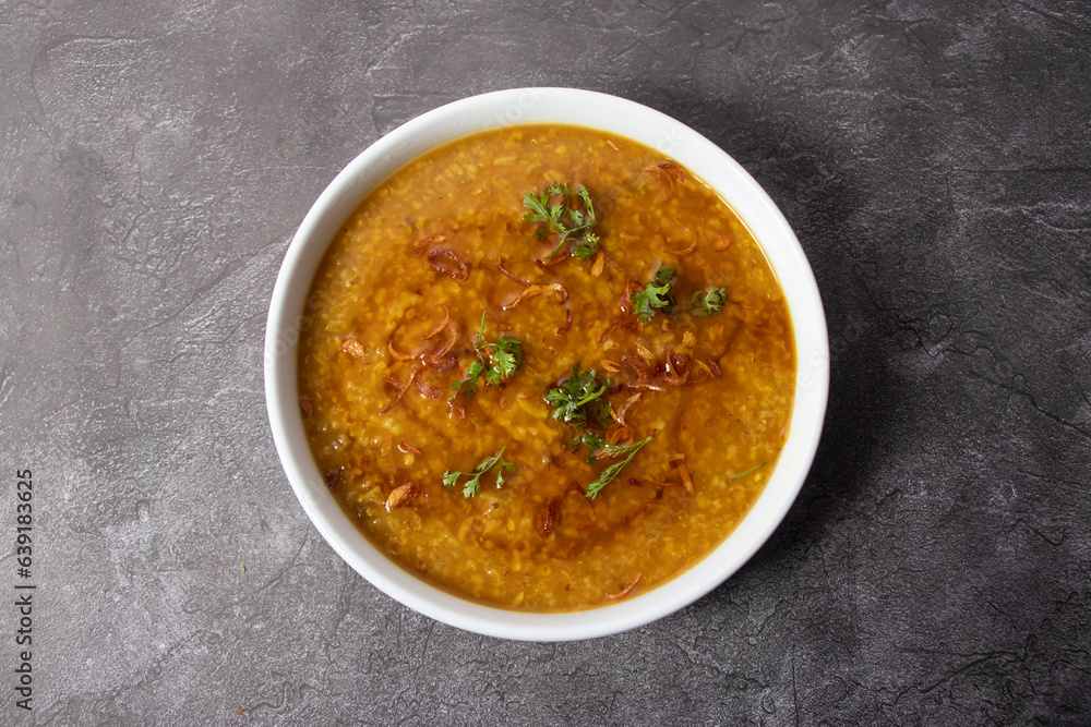 Plain dal Khichuri served in dish isolated on background top view of bangladesh food Plain dal Khichuri served in dish isolated on background top view of bangladesh food
