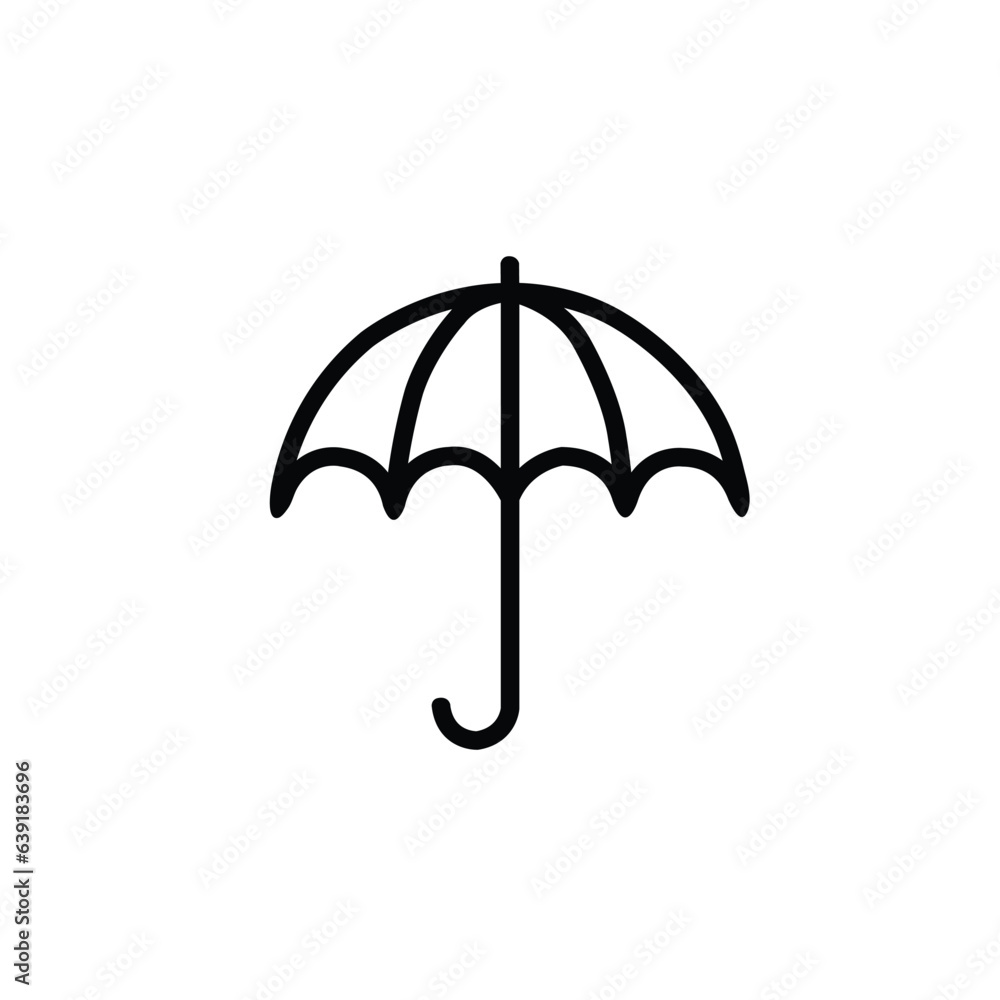 Umbrella outline illustration. Parasol contour isolated on white. Rain. Umbrella outline illustration. Parasol contour isolated on white. Rain.