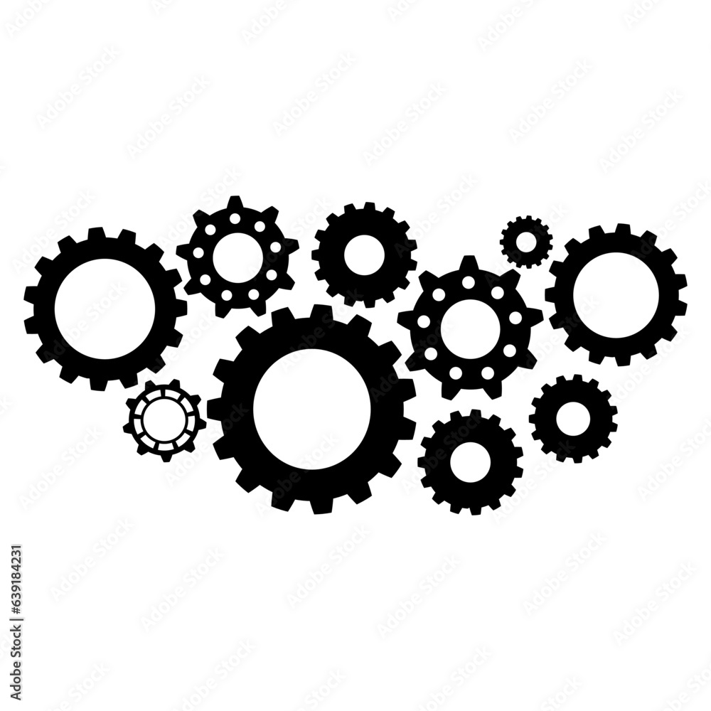 Gear icon vector set. clockwork illustration sign collection. Mechanics symbol. Gear icon vector set. clockwork illustration sign collection. Mechanics symbol.