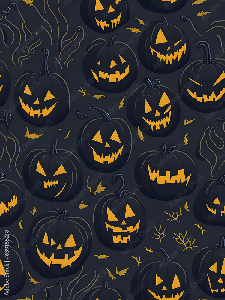 Seamless pattern with pumpkins for Halloween. Vector illustration Seamless pattern with pumpkins for Halloween. Vector illustration