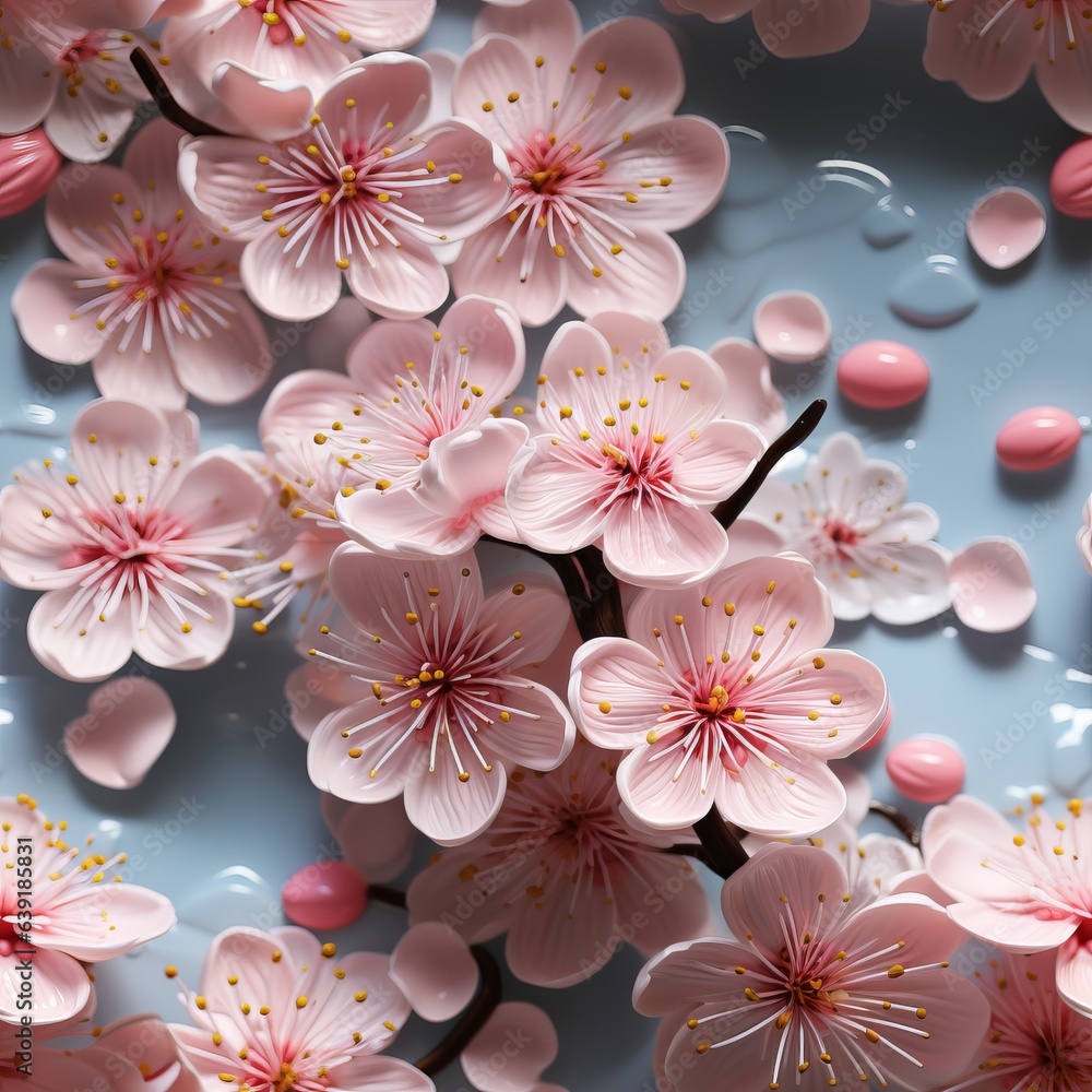 Sakura serenity seamless pattern Sakura serenity seamless pattern