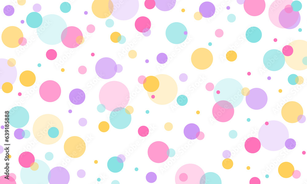 Seamless circle pattern cute pastel color polka dots wallpaper, website, poster, background Seamless circle pattern cute pastel color polka dots wallpaper, website, poster, background