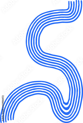 Abstract hand drawn organic shape