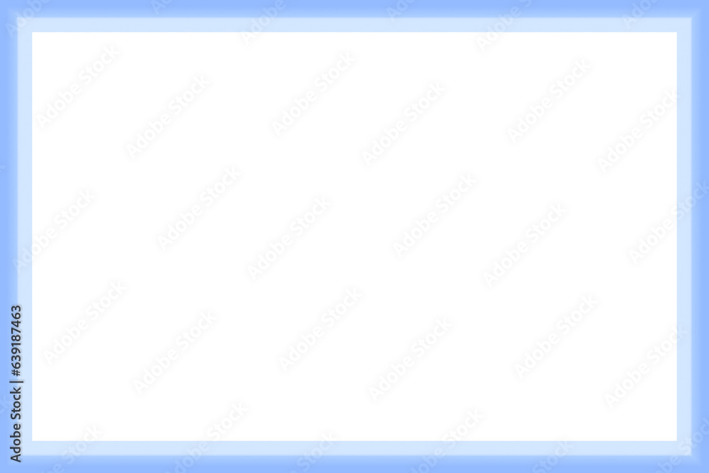 Empty picture frame. White background. Blue border. Empty picture frame. White background. Blue border.