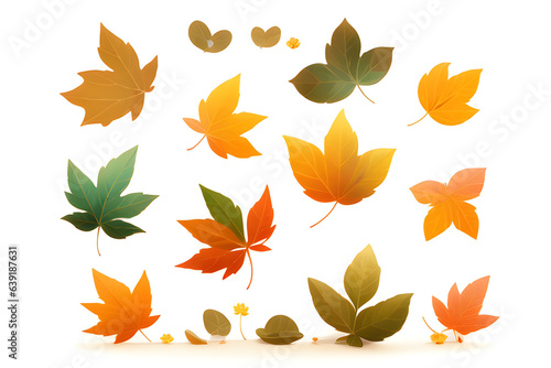 autumn leaves element pattern ai generated