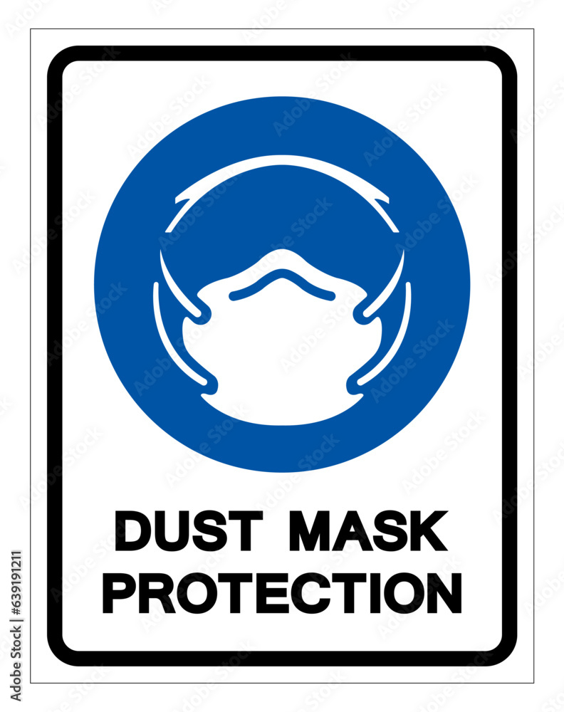 Dust Mask Protection Symbol Sign, Vector Illustration, Isolate On White Background Label. EPS10 Dust Mask Protection Symbol Sign, Vector Illustration, Isolate On White Background Label. EPS10