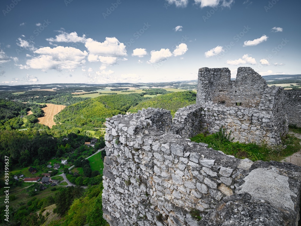 Cachtice Castle ruins, where the legendary Bloody Countess Bathory lived, Slovakia
