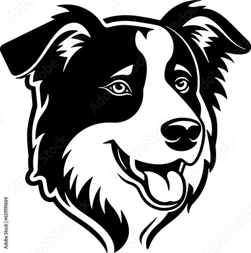 Wallpaper Mural dog head art style logo on white background. generative ai Torontodigital.ca