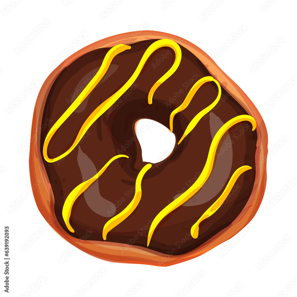 Vector illustration of bright and appetizing donut Vector illustration of bright and appetizing donut