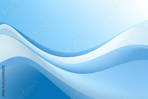 Abstract blue wavy with blurred light curved lines background. Light blue generative ai
