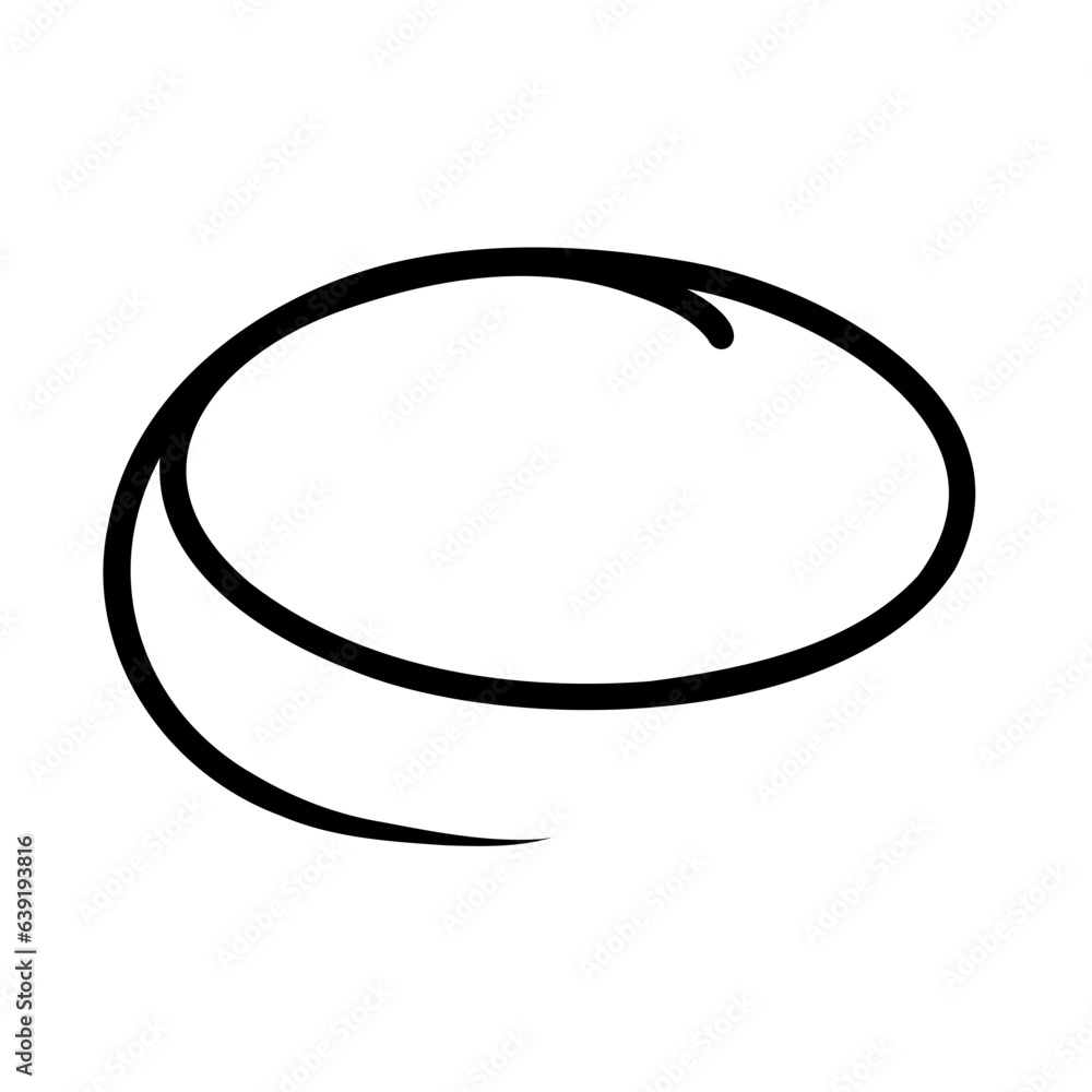 Hand drawn highlight oval frame. Doodle marker highlight scrawl circle frame. Highlighting text and important object. Round scribble frame. Stock vector illustration isolated on white. Hand drawn highlight oval frame. Doodle marker highlight scrawl circle frame. Highlighting text and important object. Round scribble frame. Stock vector illustration isolated on white.