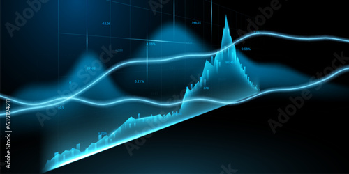 business vector illustration design Stock market charts or Forex trading charts for business and finance ideas.