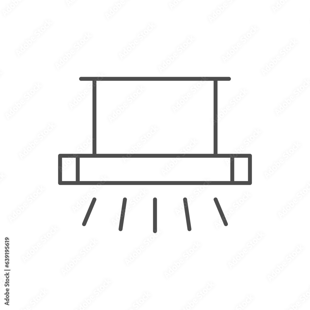 Modern hanging lamp line icon Modern hanging lamp line icon