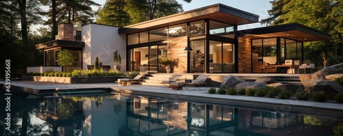 Contemporary Pool House.