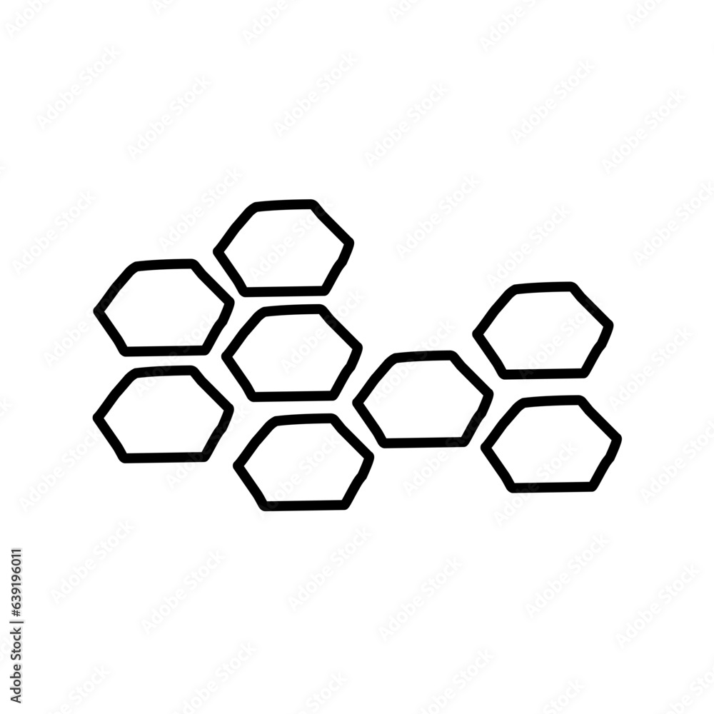 hand drawn beehive hexagon pattern hand drawn beehive hexagon pattern