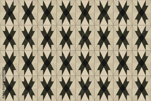 Modern geometric shapes patterns, seamless vector illustration. Pattern designs with modern geometric shapes can be printed as a background image or used for rugs, carpets, or textile fabric.