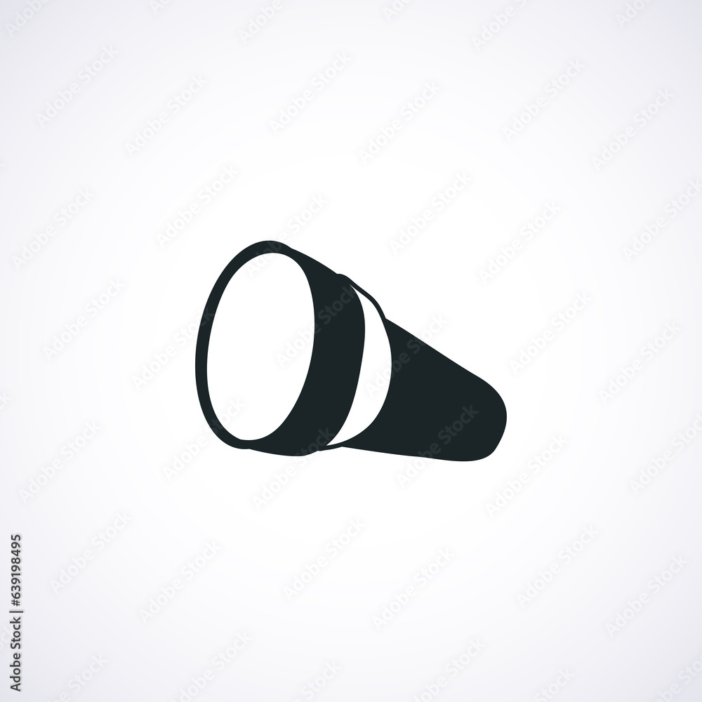Flashlight simple icon. Flashlight isolated icon. Flashlight simple icon. Flashlight isolated icon.