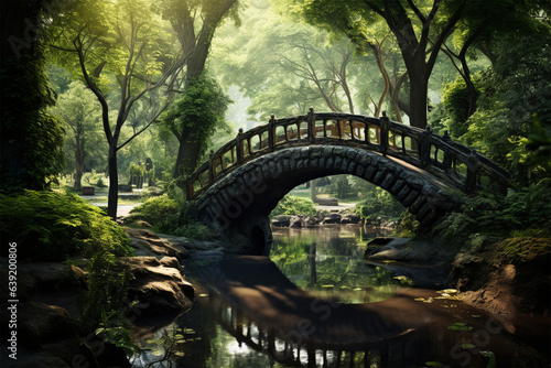 View of a bridge in the middle of the forest