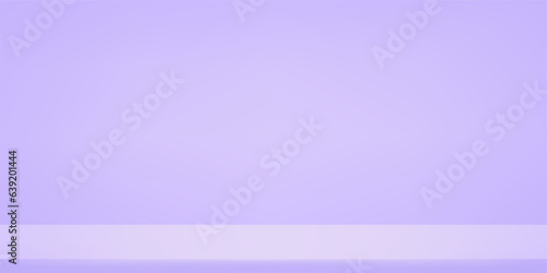 Purple Violet studio room background. Space for selling products on the website. Template mock up for display of product. Business backdrop. Vector illustration.