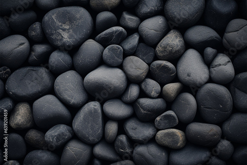 Photo a background of black pebbles