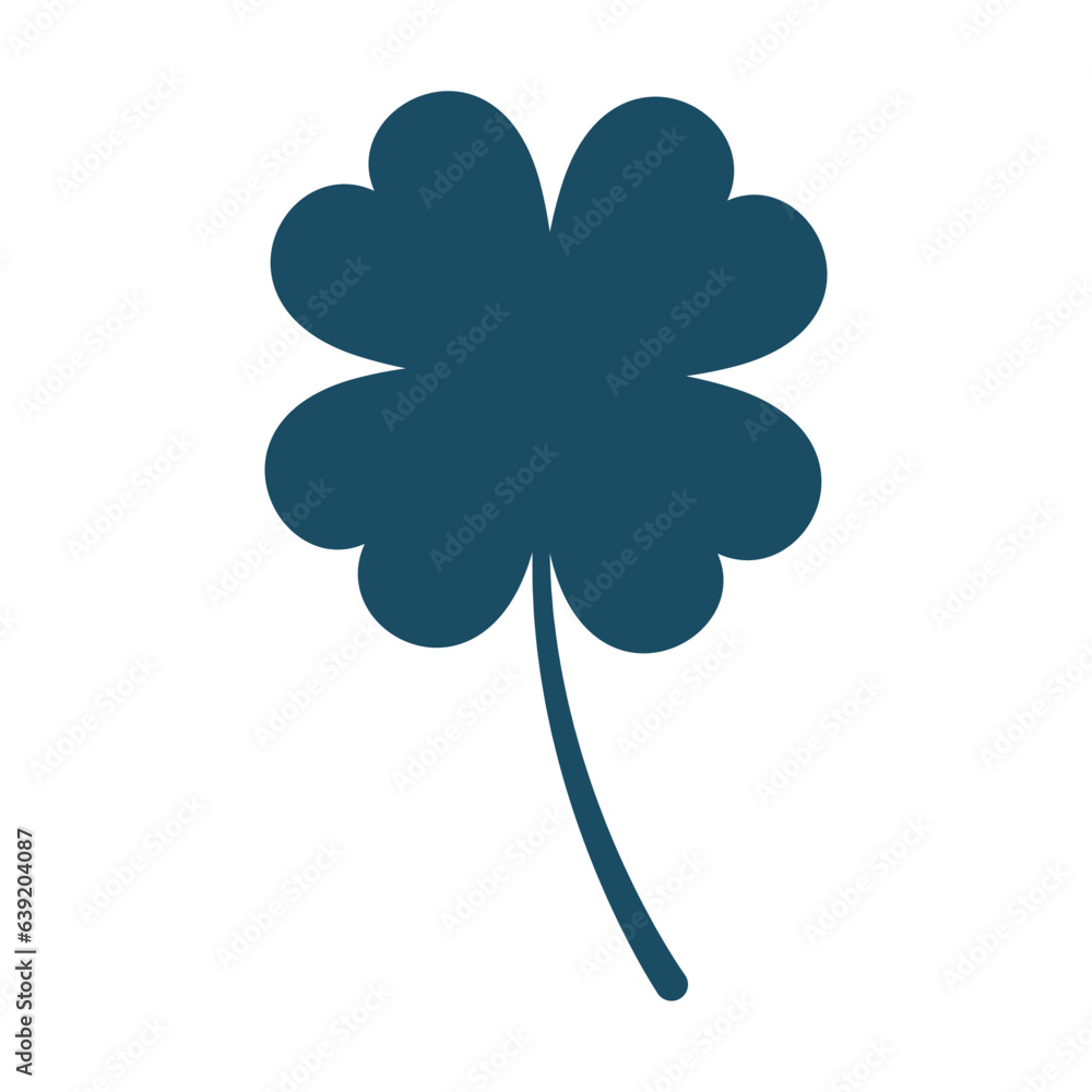 Four leaves clover, shamrock svg cut file. Isolated vector illustration. Four leaves clover, shamrock svg cut file. Isolated vector illustration.
