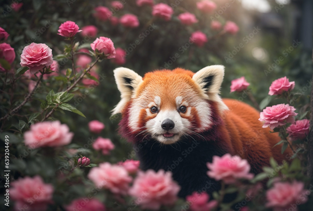 red panda in the garden red panda in the garden
