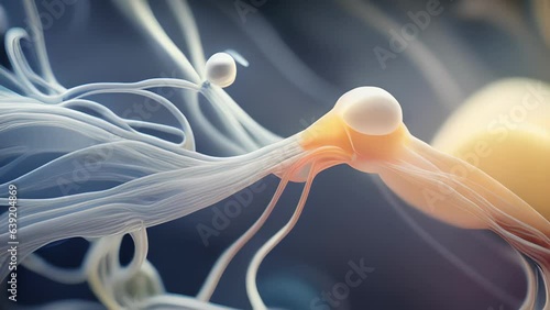 A microscopic flagella observed under a microscope is composed of multiple sections. It has an axoneme made up of ringshaped ninefold microtubule that provide the